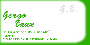 gergo baum business card